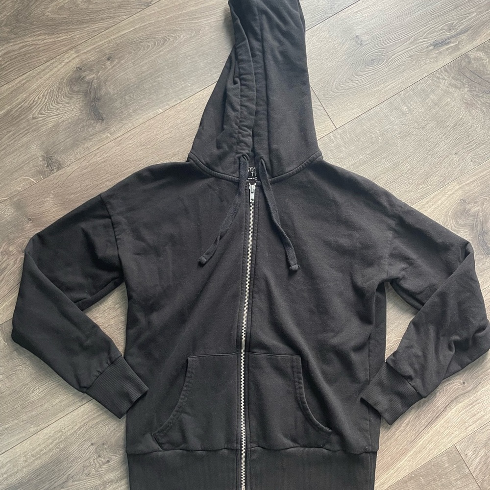 Time and Tru Black Zip-Up Hoodie